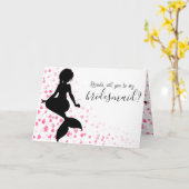 Mermaid Wedding wirst du meine Bridesmaid-Karte se Karte (Gelbe Blume)