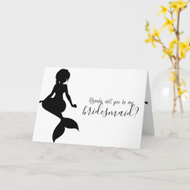 Mermaid Wedding wirst du meine Bridesmaid sein Karte