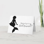 Mermaid Wedding wirst du meine Bridesmaid sein Karte (Vorderseite)