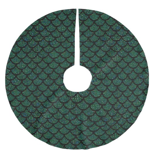 Mermaid Weihnachtsbaumrock Polyester Weihnachtsbaumdecke (Vorderseite)