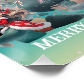 Mermaid Weihnachtsglanz-Poster Poster (Ecke)