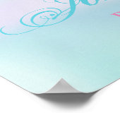 Mermaid Welcome Sign Baby Dusche Afrikanischer Ame Poster (Ecke)