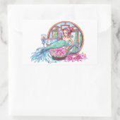 Mermaid Wellness-Center Time Rechteckiger Aufkleber (Tasche)