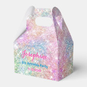 Mermaid whimsical iridescent birthday custom geschenkschachtel (Rückseite)