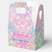 Mermaid whimsical iridescent birthday custom geschenkschachtel (Geöffnet)