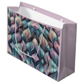 Mermaid Whispers Große Geschenktüte (Vorderseite Schrägansicht)