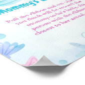 Mermaid Wie groß ist das Baby Shower Game der Mama Poster (Ecke)