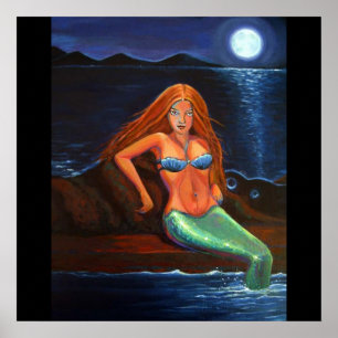 Mermaid Wild - Print Poster
