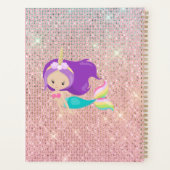 Mermaid will ein Einhorn-Girls-Journale werden Planer (Rückseite)