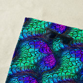 Mermaid Wirbel Scales Aqua Blue Lila Pink Strandtuch (Beispiel)