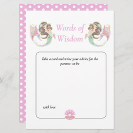 Mermaid Wisdom Brown Babydusche unter dem Meer Einladung