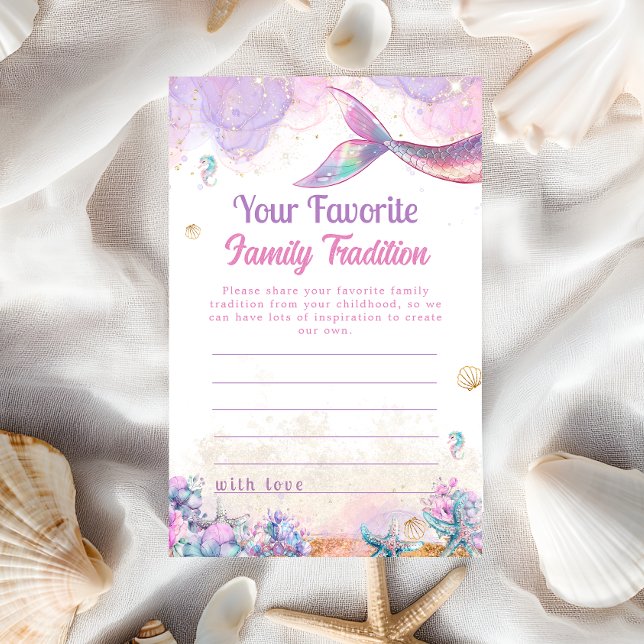 Mermaid Wishes Family Tradition Card (Von Creator hochgeladen)