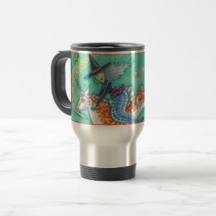 MERMAID WITCH, HALLOWEEN MERHORSE COMMUTER-TASSE REISEBECHER