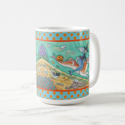 MERMAID WITCH, HALLOWEEN MERHORSE PONY CLASSIC-TAS KAFFEETASSE (VorderseiteRechts)