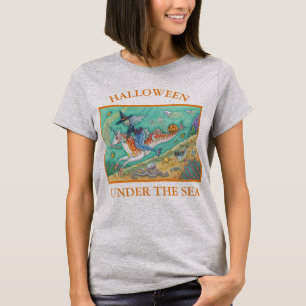 MERMAID WITCH, MERHORSE UNICORN, HALLOWEEN T - SHI T-Shirt