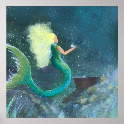 Mermaid with her pearl poster (Vorne)