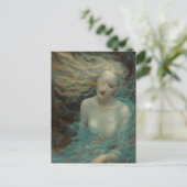 Mermaid Woman Postkarte (Stehend Vorderseite)
