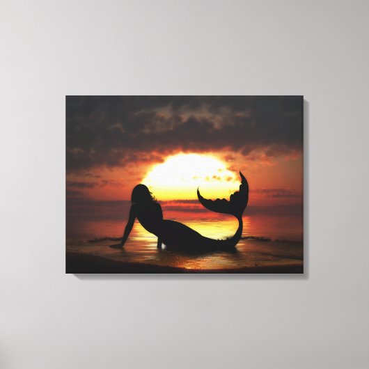 Mermaid Wrapped Canvas Leinwanddruck (Vorderseite)