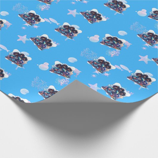 Mermaid Wrapping Paper Roll Geschenkpapier (Ecke)