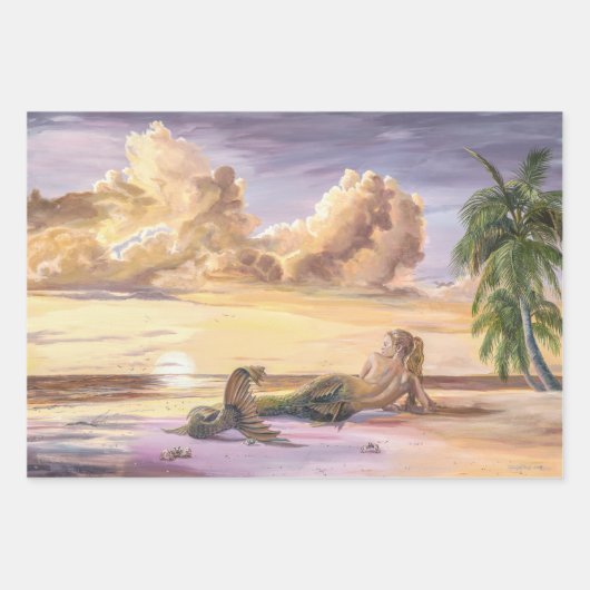 Mermaid Wrapping Paper Set Geschenkpapier Set (Vorderseite 3)