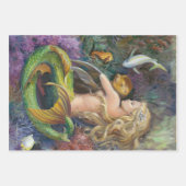Mermaid Wrapping Paper Set Geschenkpapier Set (Vorderseite 2)