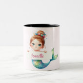 Mermaid wünscht personalisierbare Tasse (Mittel)