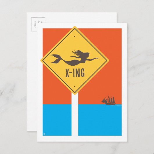 Mermaid X-ing Postkarte (Vorne/Hinten)