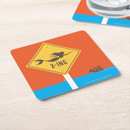 Mermaid X-ing Rechteckiger Pappuntersetzer (angewinkelt)