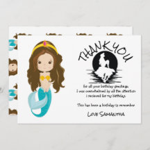 Mermaid Yellow Geburtstag Vielen Dank