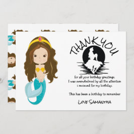 Mermaid Yellow Geburtstag Vielen Dank Einladung