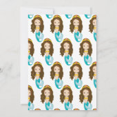 Mermaid Yellow Geburtstagsparty Einladung (Rückseite)