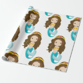 Mermaid Yellow Wrapping Geschenkpapier (Ungerollt)