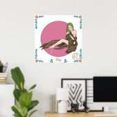 Mermaid Zodiac Print - Leo Poster (Heimbüro)