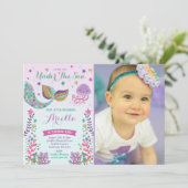 Mermaid zum Geburtstag Einladung unter dem Party (Stehend Vorderseite)