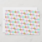 Mermaid zum Geburtstag Einladung unter dem Party (Rückseite)