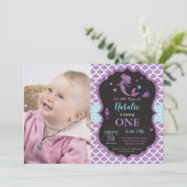 Mermaid zum Geburtstag Einladung unter dem Party (Stehend Vorderseite)