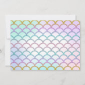 Mermaid zum Geburtstag Einladung unter dem Party (Rückseite)