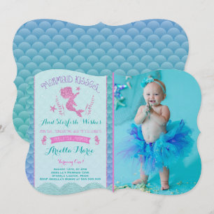 Mermaid zum Geburtstag Einladung unter dem Party