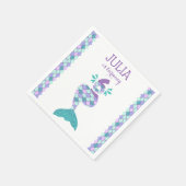 Mermaid zum Geburtstag Einladung unter dem Party Serviette (Ecke)