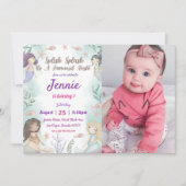 Mermaid zum Geburtstag Einladung unter Wasser (Vorderseite)