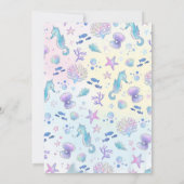 Mermaid zum Geburtstag Einladung unter Wasser (Rückseite)