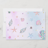 Mermaid zum Geburtstag Einladung unter Wasser (Rückseite)