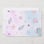 Mermaid zum Geburtstag Einladung unter Wasser (Rückseite)