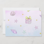 Mermaid zum Geburtstag Einladung unter Wasser (Rückseite)