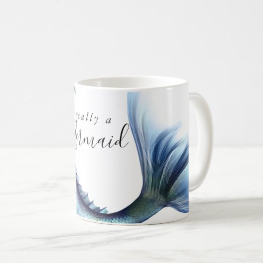 #MermaidLife Im Wirklich eine Meerjungfrau | Blue  Kaffeetasse (VorderseiteRechts)