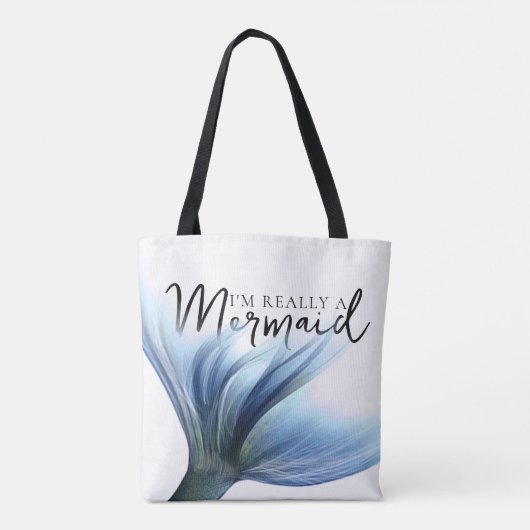 #MermaidLife Im Wirklich eine Meerjungfrau | Blue Tasche (Rückseite)