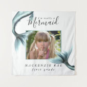 #MermaidLife Im Wirklich eine Meerjungfrau | FOTO Wandteppich (Vorderseite)