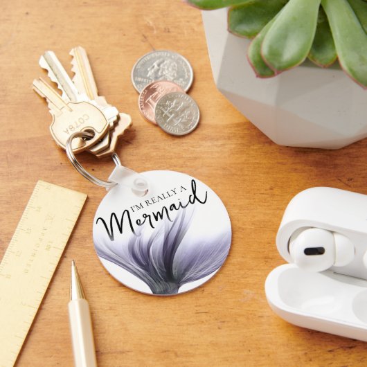 #MermaidLife Im Wirklich eine Meerjungfrau | Lila  Schlüsselanhänger (Schreibtisch)