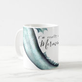 #MermaidLife Im Wirklich eine Meerjungfrau | Wasse Kaffeetasse (Vorderseite Links)