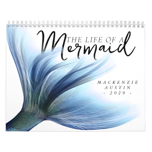 #MermaidLife of a Mermaid | Zitat Blue Foto Kalender (Titelbild)